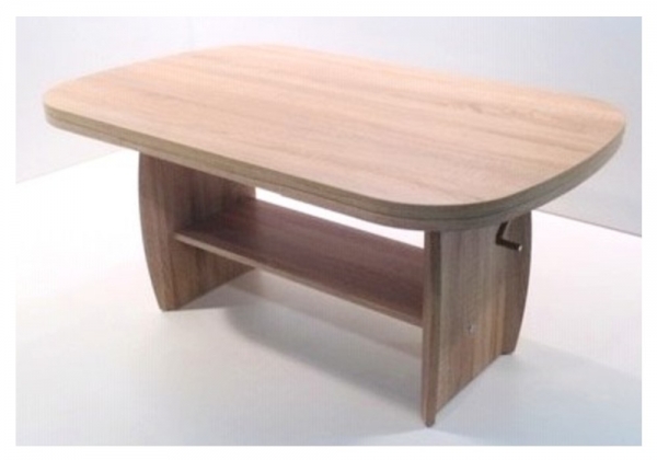 Couchtisch Saturn | Dekor Sonoma | ausziehbar + höhenverstellbar | B/T/H 107-156 x 67 x 52-62 cm